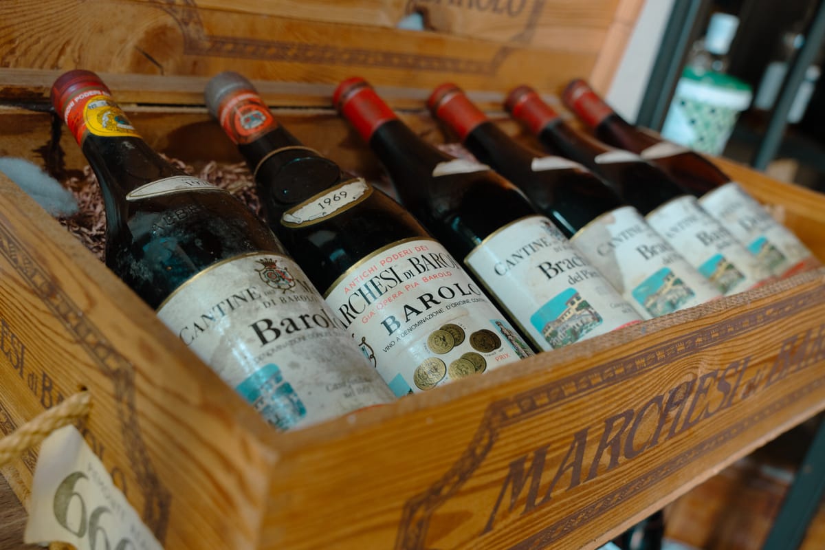 Vintage Barolo in a Marchesi di Barolo wooden case