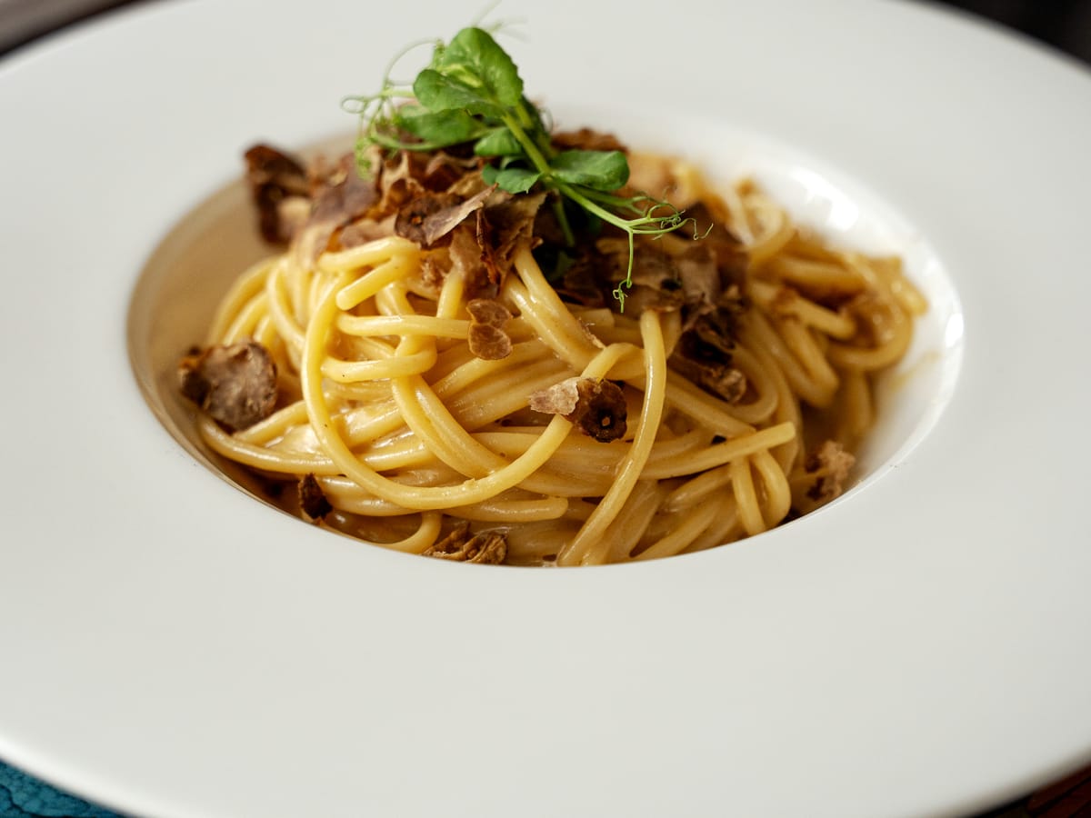 Spaghetti con funghi